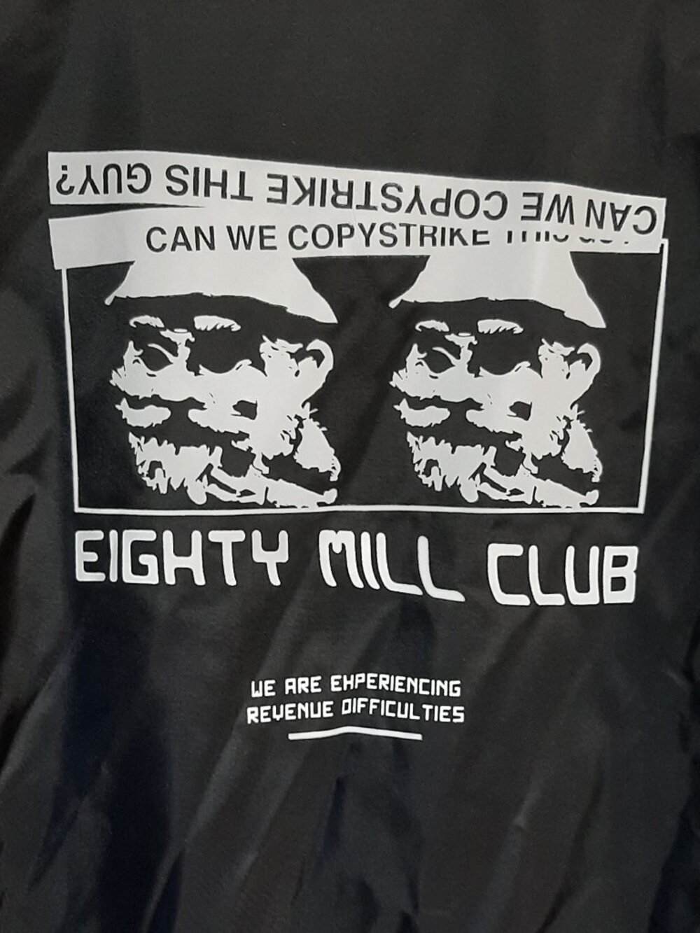 "Eighty Mill Club" PewDiePie Merch Gnomes Black Bomber Jacket Men's/Unisex L